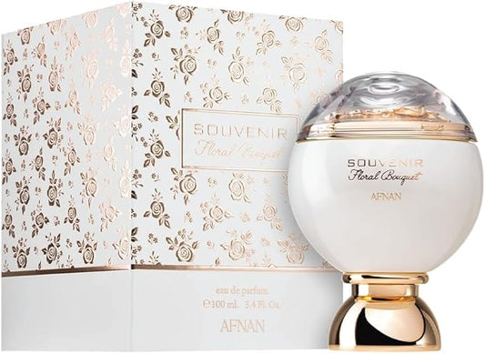 Souvenir Floral Bouquet Afnan | EDP Rosa Peonía Lichi | 100ml