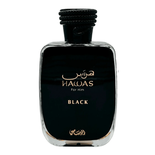 Hawas Black Rasasi | EDP Aromático Frutal Amaderado | 100ml