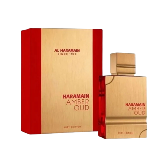 Amber Oud Ruby Edition Al Haramain | Azafrán, Almendra y Ámbar Unisex
