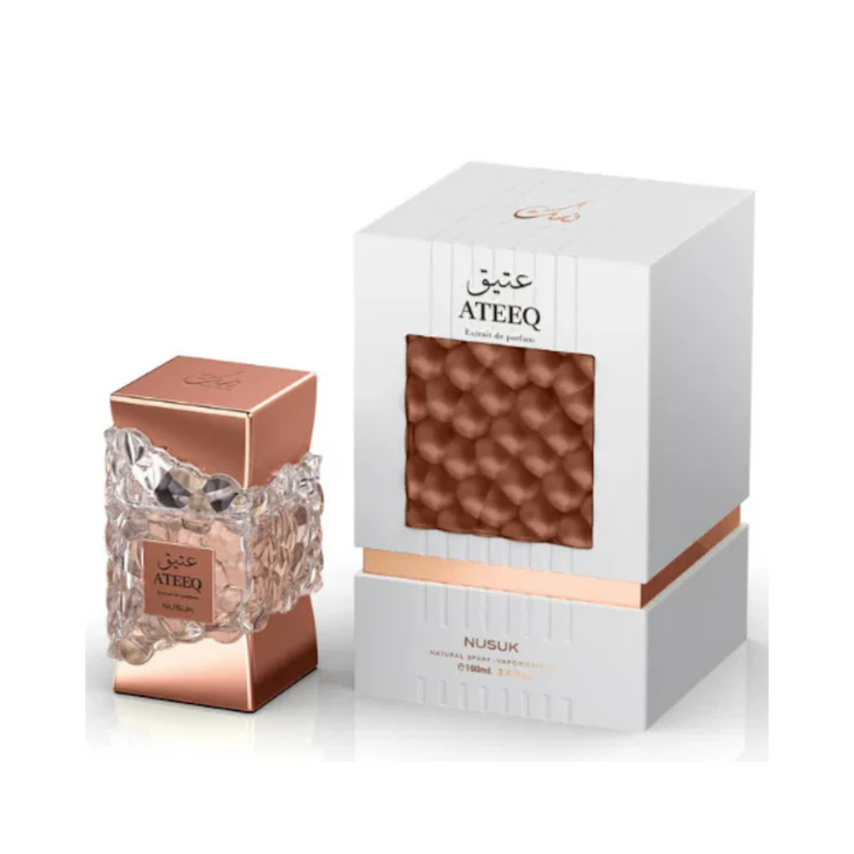 Ateeq Extracto de Perfume Nusuk | Extrait Amaderado Oriental | 100ml