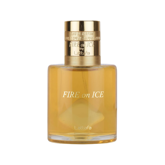 Fire on Ice Lattafa | Perfume Unisex Coñac, Canela, Caramelo y Rosa
