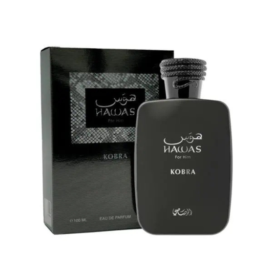 Hawas Kobra Rasasi: Jengibre, Canela y Té Verde | Amaderado Aromático