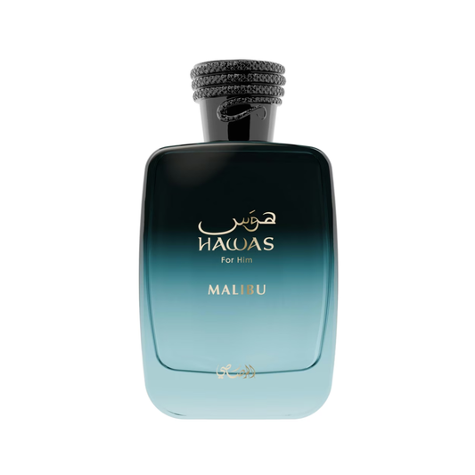 Hawas Malibu Rasasi: Piña, Iris y Haba Tonka | Aromático Fresco EDP