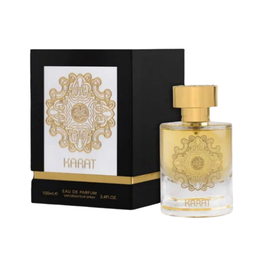 Karat EDP: Perfume Afrutado, Maracuyá, Durazno, Almizcle y Vainilla