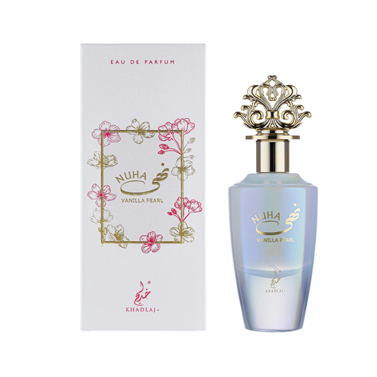 Nuha Vanilla Pearl Khadlaj | EDP Vainilla Caramelo Frutal | Fragancia Femenina Elegante