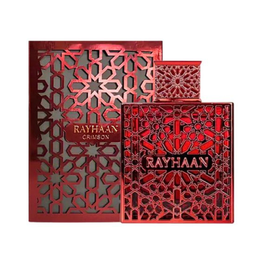 Rayhaan Crimson: Perfume Ámbar Especiado, Canela y Vainilla | EDP