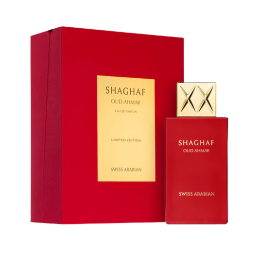Shaghaf Oud Ahmar Swiss Arabian | Frutal, Ámbar y Oud Elegante
