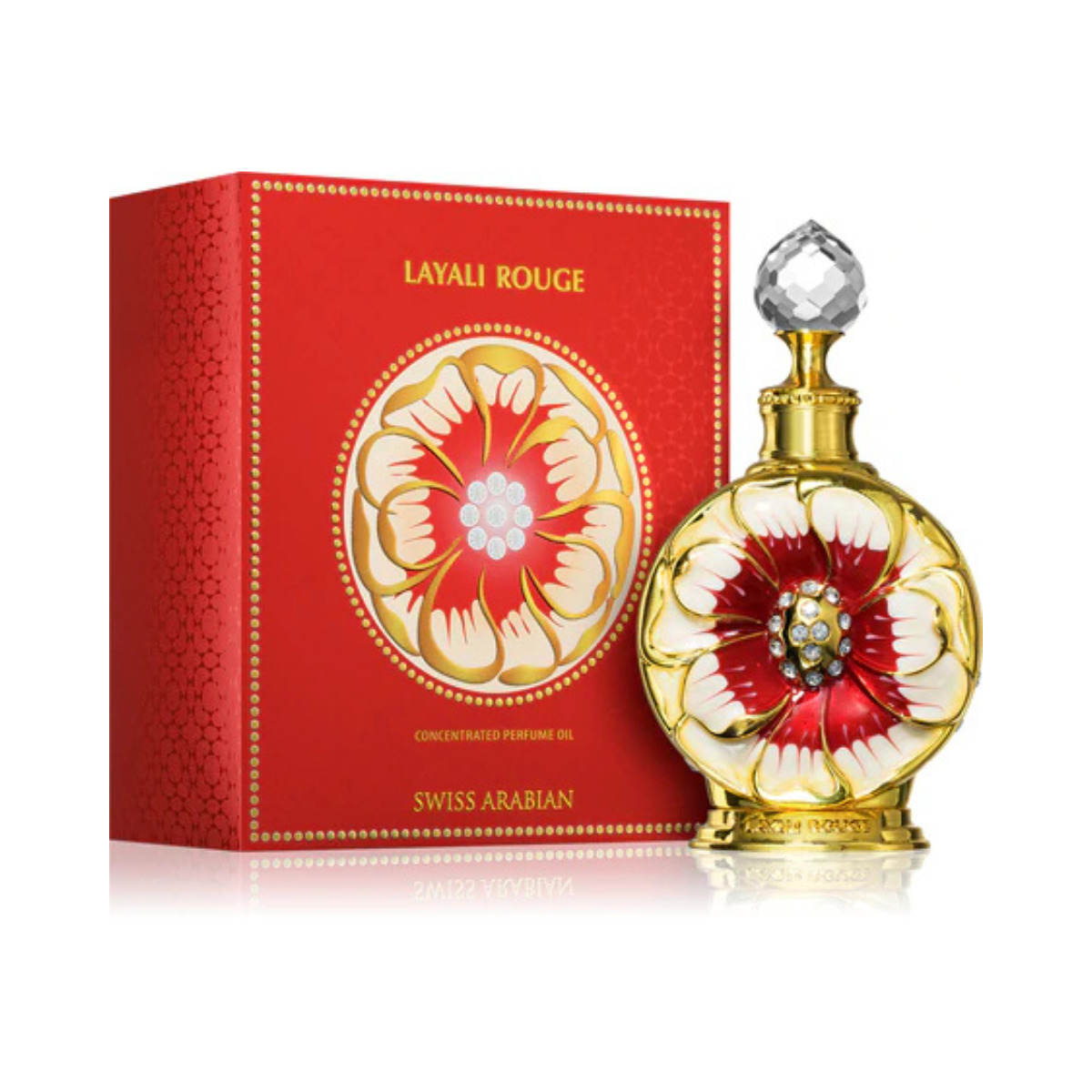 LAYALI ROUGE Aceite Perfumado Swiss Arabian | EDP Amaderado Oriental | 100ml